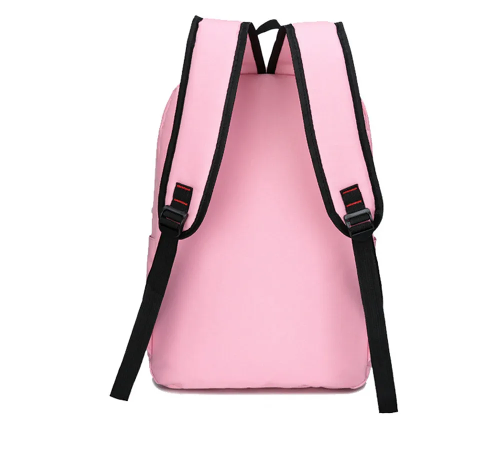 4pcs/set School Bag Girls Women Canvas Travel Backpack Satchel Shoulder Bag Rucksack