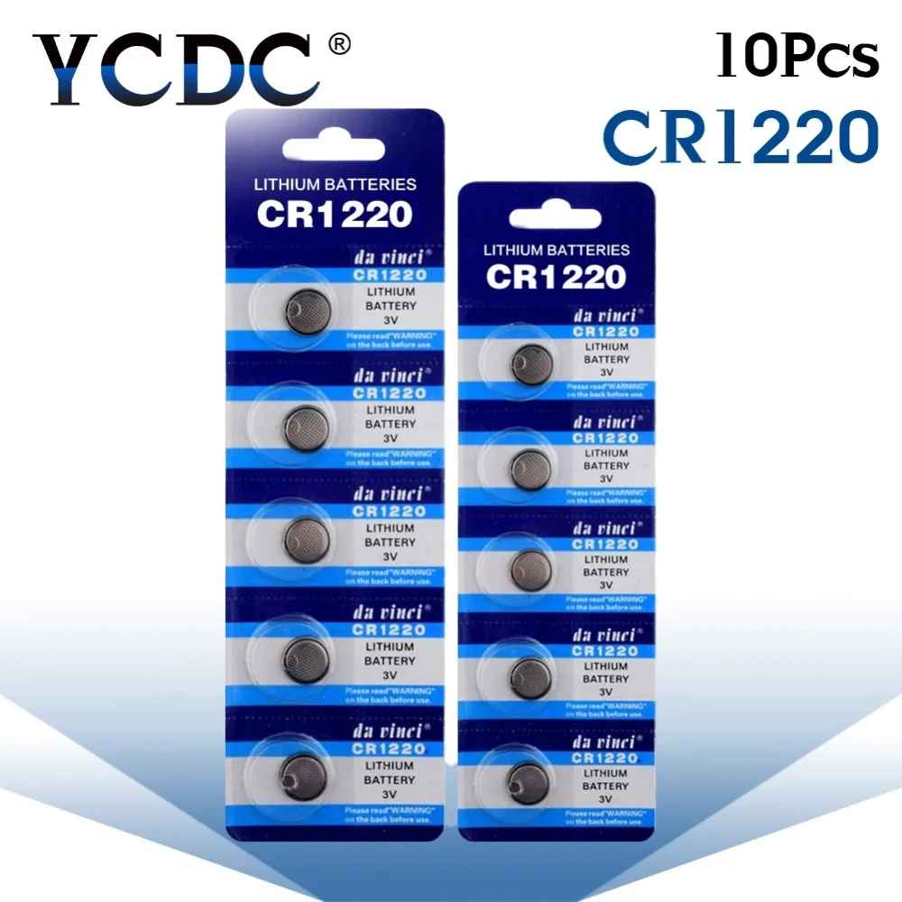 CR1220 BR1220 ECR1220 LM1220 3V 210mAh литиевая Кнопка монета батарея в 10 шт Розничная упаковка