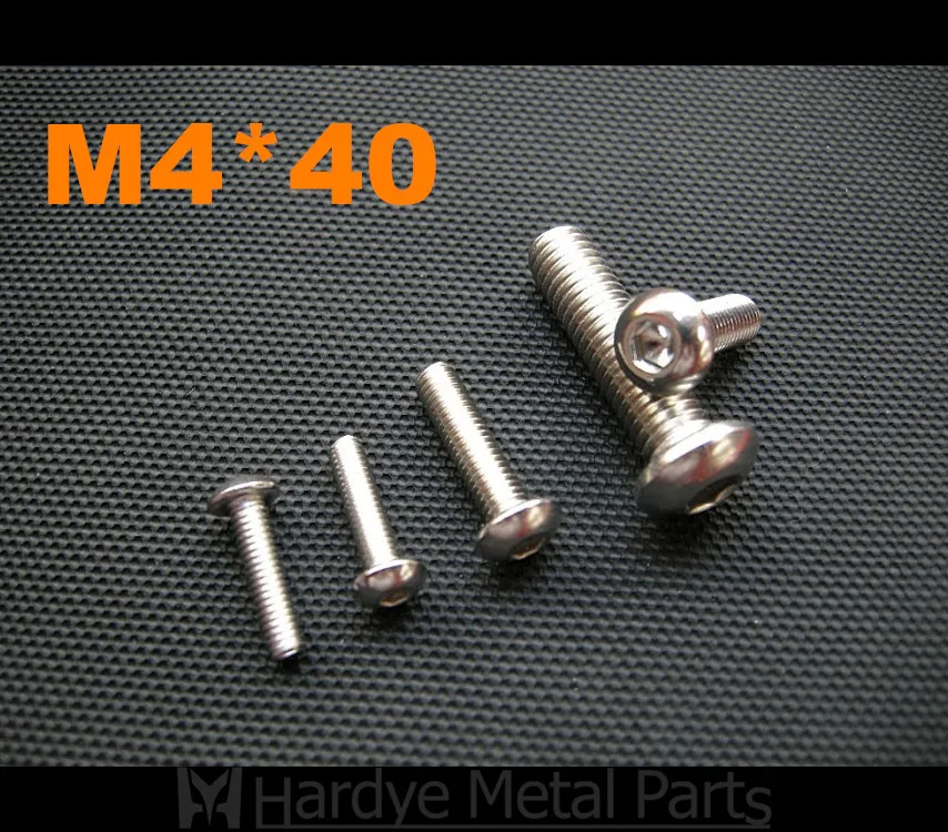 

100pcs/lot M4*40 ISO7380 Stainless steel button head socket screw