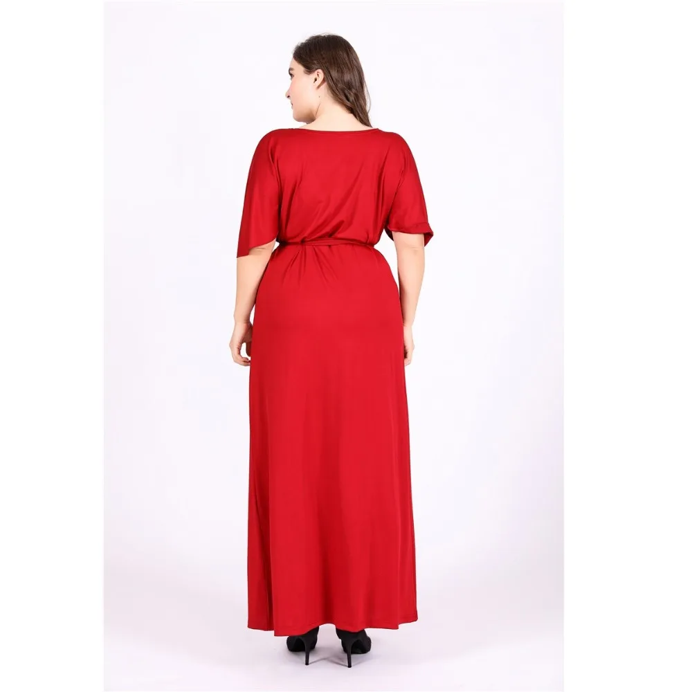 Большое женское платье большого размера XL/2XL/3XL/4XL/5XL/6XL с рукавами летучая мышь
