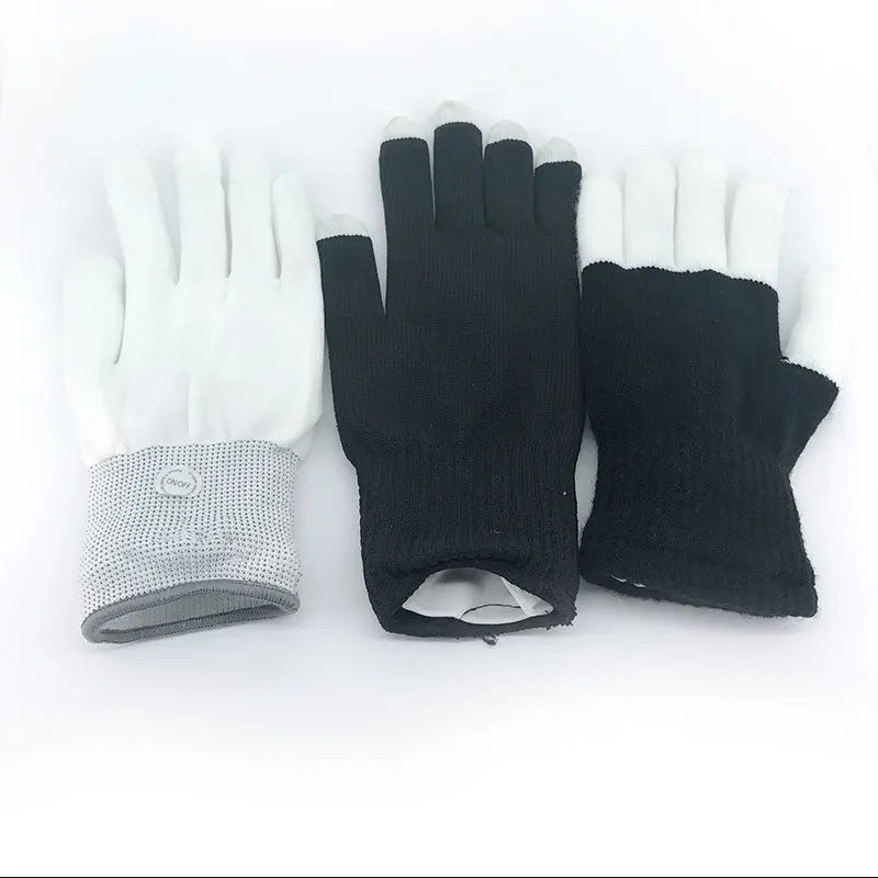 Светящиеся перчатки Хэллоуин сценический светодиодный цвет ful мигающие сплошной