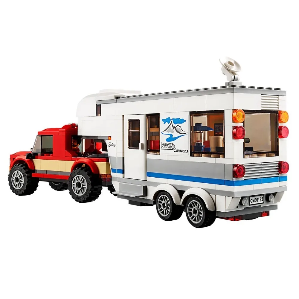 Пикап и Caravan Совместимость Legoe город большие транспортные средства 60182