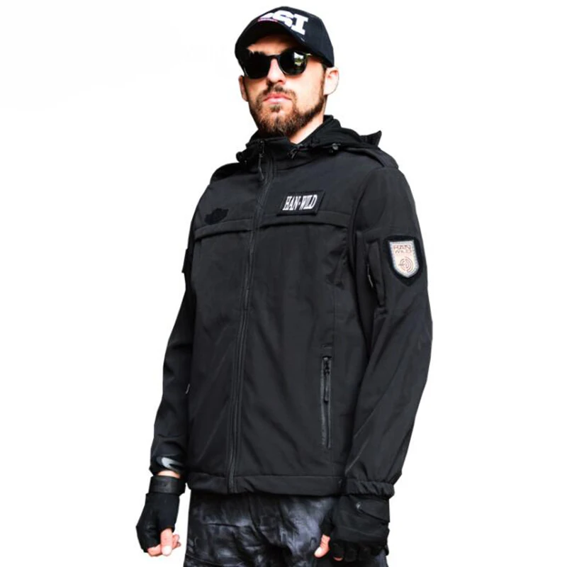 Новинка! Акулья кожа софтшелл тактическая куртка мужская водонепроницаемая