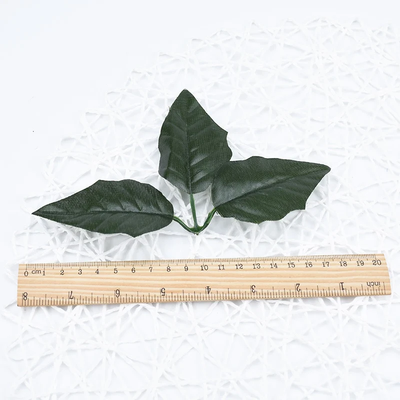 

10pcs Artificial plants for Christmas home decoration cheap silk Leaves scrapbooking diy bridal accessories clearance fake leaf