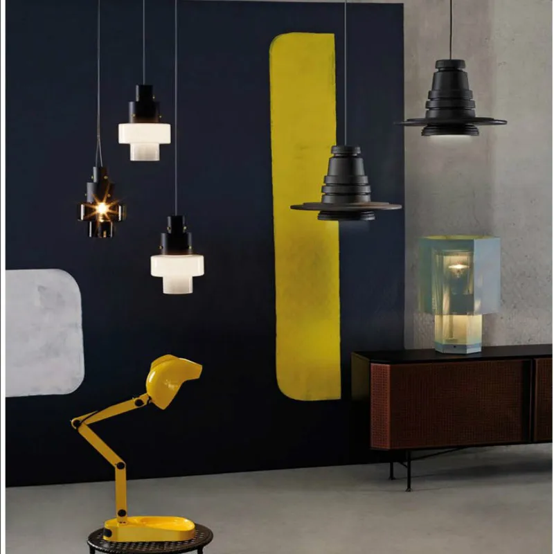 Подвесная лампа E27 светодиодная из закаленного стекла для столовой гостиной