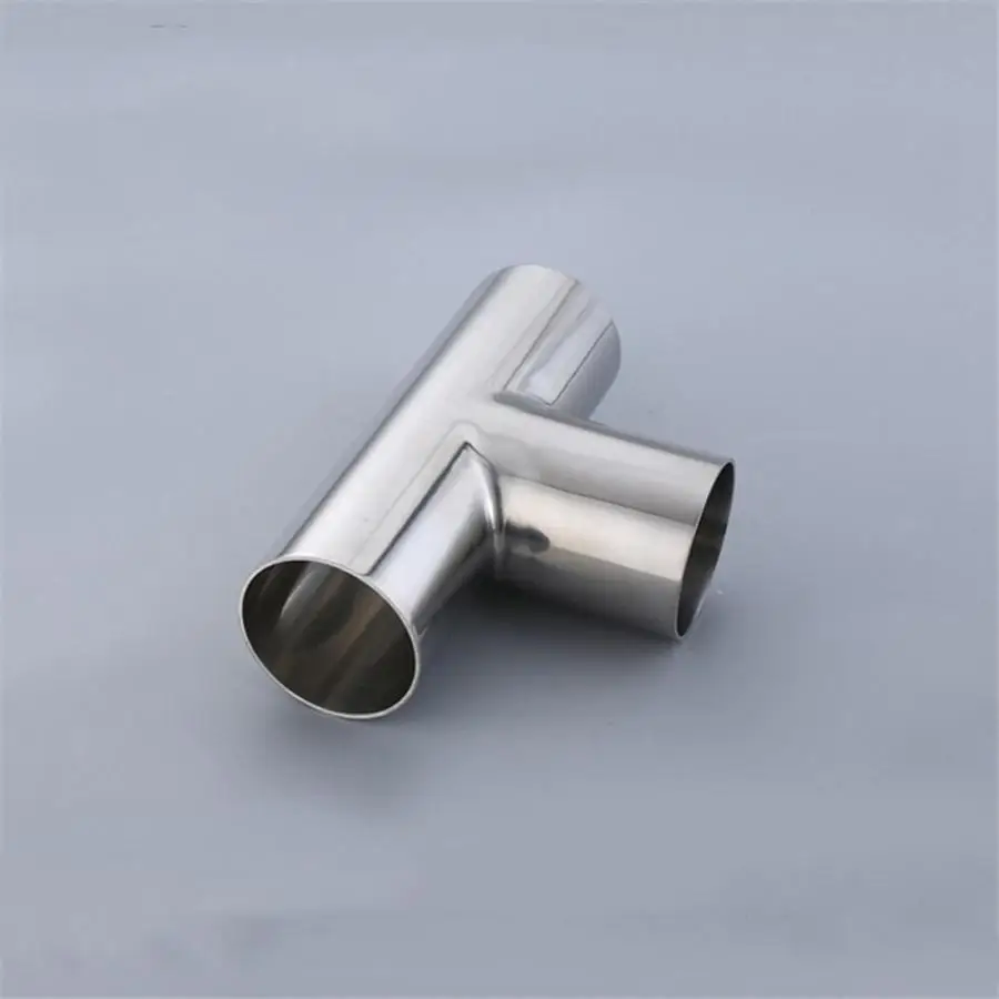 

DIN DN65 70mm 2.75" Pipe OD Butt Welding Tee 3 Way SUS 304 Stainless Steel Sanitary Fitting Spliter Homebrew Beer Wine