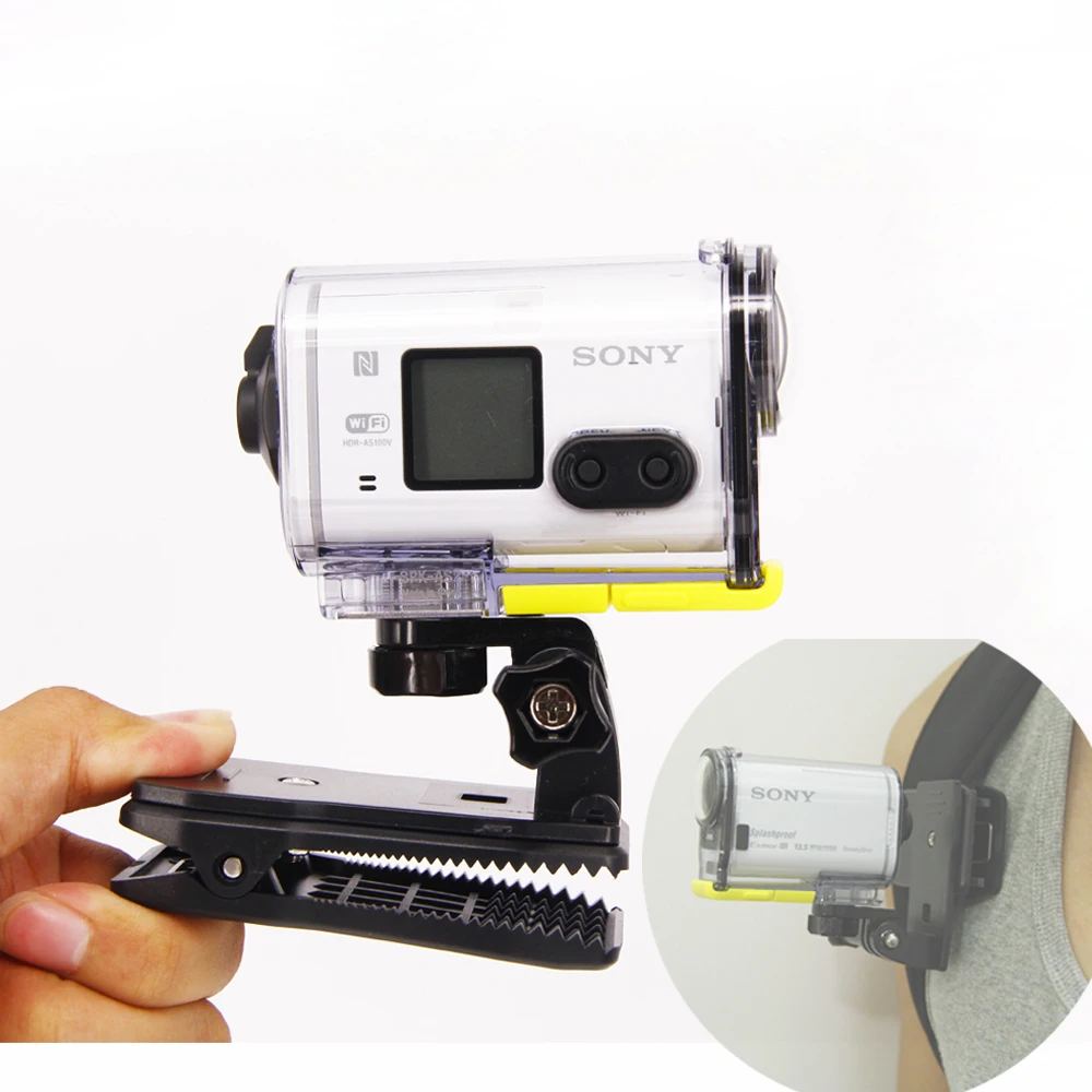 Зажим для крепления рюкзака на плече экшн-камеры Sony HDR AS20 AS15 AS100V AS30V AZ1 AS200V FDR-X1000V aee