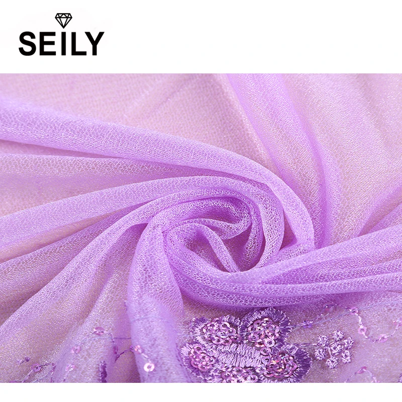 Винтажный вышитый цветок с блестками кисточка вязание крючком длинный шифоновый