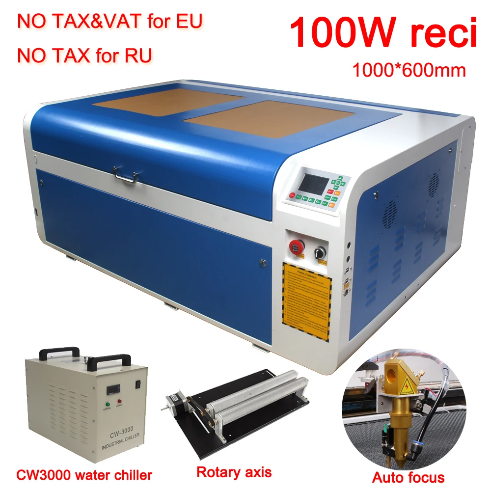 DSP1060 100 Вт Co2 USB лазерный резак гравер 1000x600 мм Система DSP с автофокусом