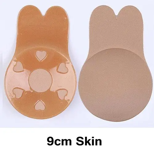 9cm skin Без бретелек силиконовый бюстгальтер пуш-ап кролик бюстгальтеры для женщин Lenceria Mujer липкий бесшовный невидимый бюстгальтер нижнее белье для свадебного платья - Цвет: 9cm skin