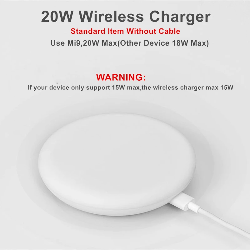 Оригинальное Беспроводное зарядное устройство Xiaomi 20 Вт Max Turbo Зарядка для Mi 9 (20 Вт)