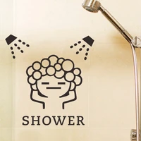 wall stickers bathroom glass door stickers cute children girl shower sticker waterproof removable vinyl decor decal