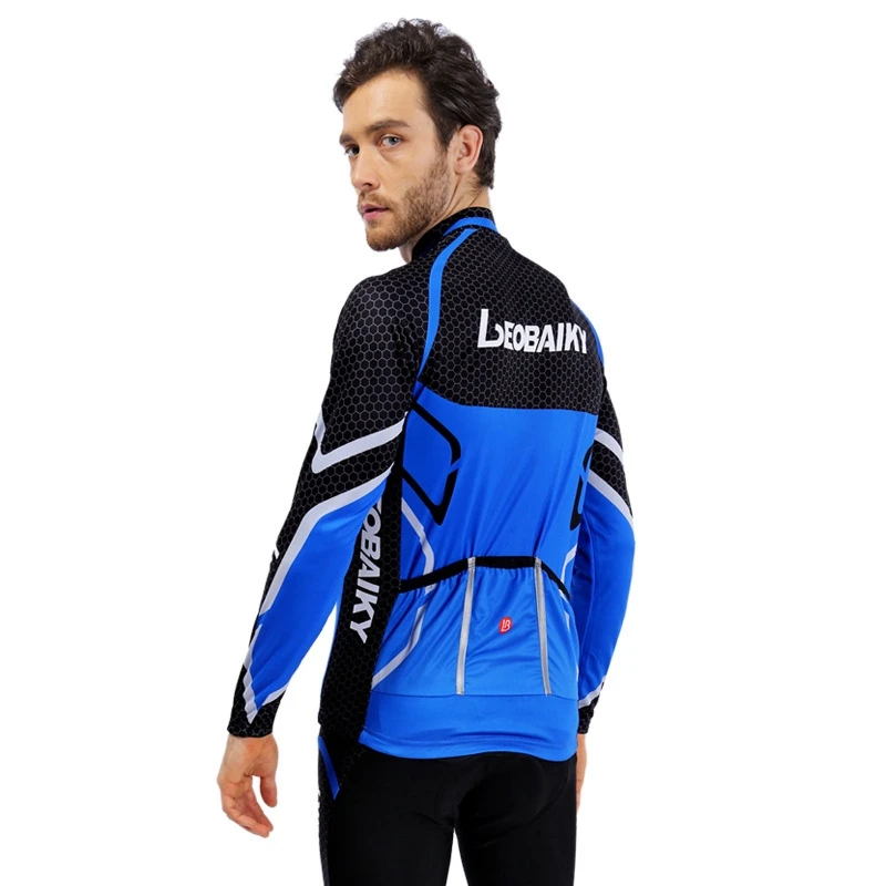 1 Pc Men Cycling Jackets Solid Zipper Long Sleeve Jersey Mutifunction Outdoors Sports Equipment | Спорт и развлечения