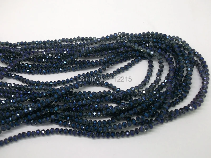 435pc 4mm Glass Crystal faceted Beads blue Ray Transparent green 15 color pick fit bracelet neckalce G401 |