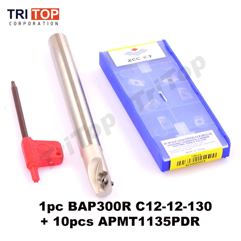 Торцевая фреза APMT1135PDR 1 шт. BAP JAP 300R C12-12-130 с 10 вставками для фрезерного станка ЧПУ |