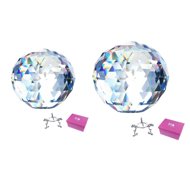 H & D Fengshui прозрачный Ограненный Хрустальный граненый шар для удачи и процветания