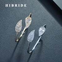 hibride latest fashion adjustable open banglesbracelets women micro cubic zirconia pave bangle party gifts bijoux femme b 146