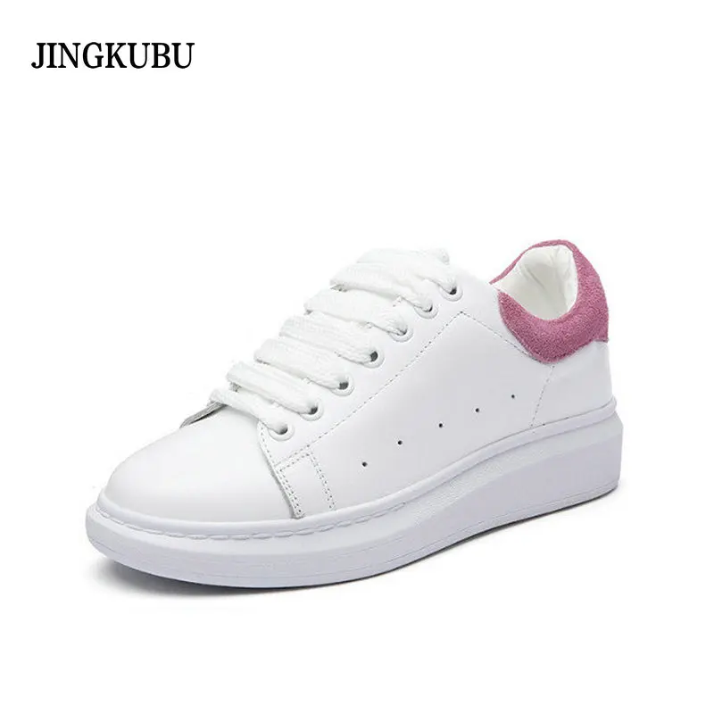 Женские туфли-оксфорды на плоской подошве кожаные туфли платформе со шнуровкой