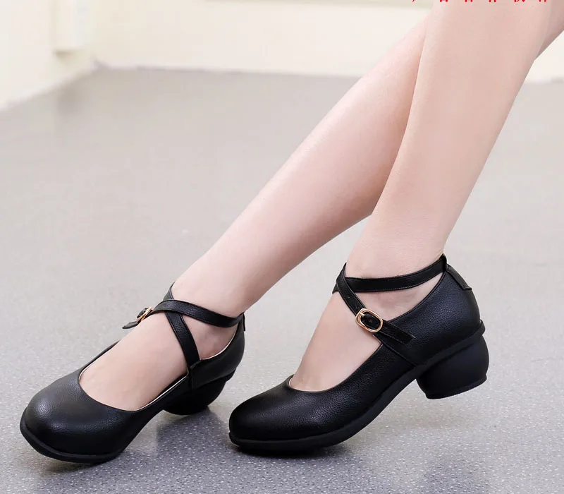 Размеры 34 42 женская танцевальная обувь из искусственной кожи современная Каблук