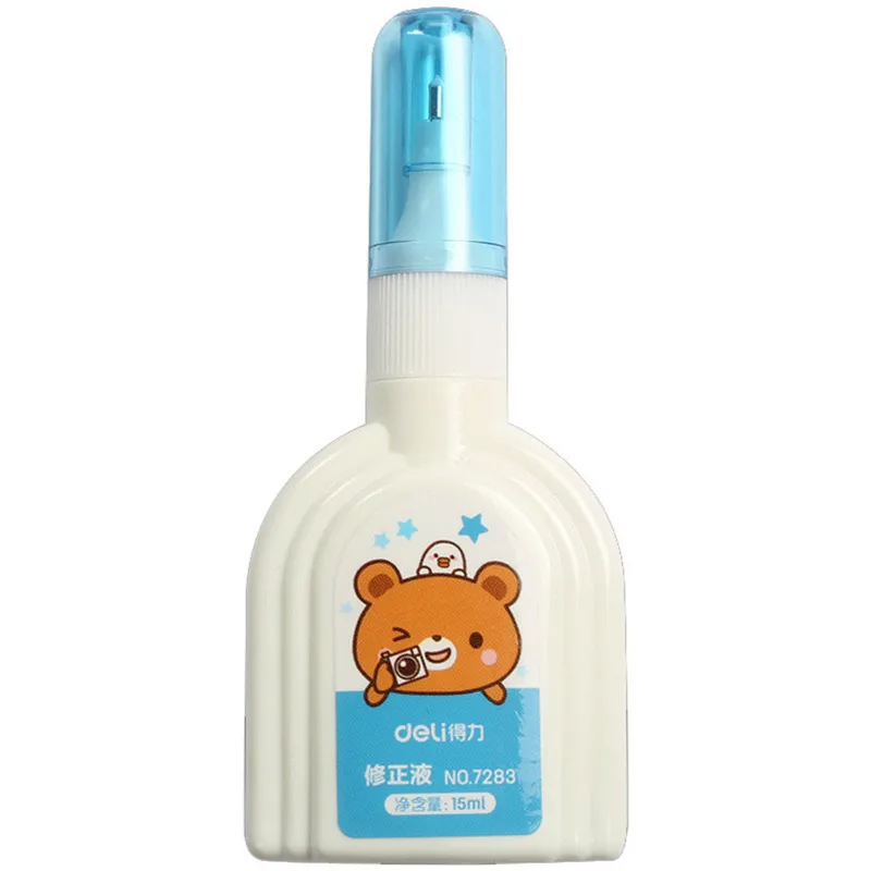 

Deli Tuzheng with modification and correction 15ml Student modification with cartoon cute student stationery 7283
