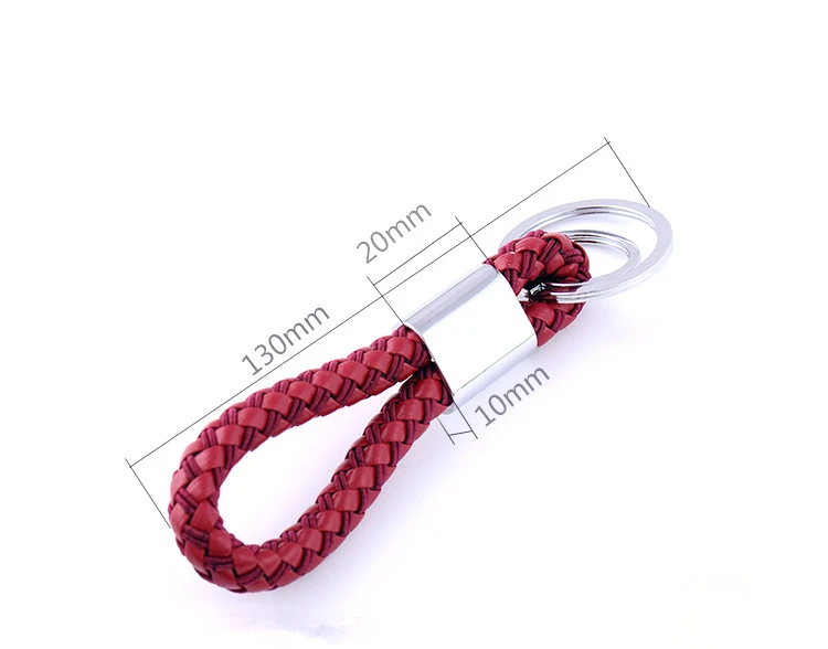 

Fashion Hand Knit Leather Rope Metal Horseshoe Shade Buckle Waist Hanging Type Car Key-chain Key-ring With Special Screwdriver