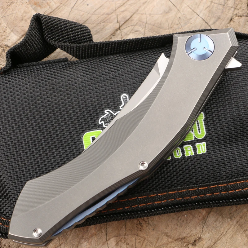 Green Thorn poluchetkiy titanium сплав Флип складной нож в форме m390 лезвие для кемпинга охоты