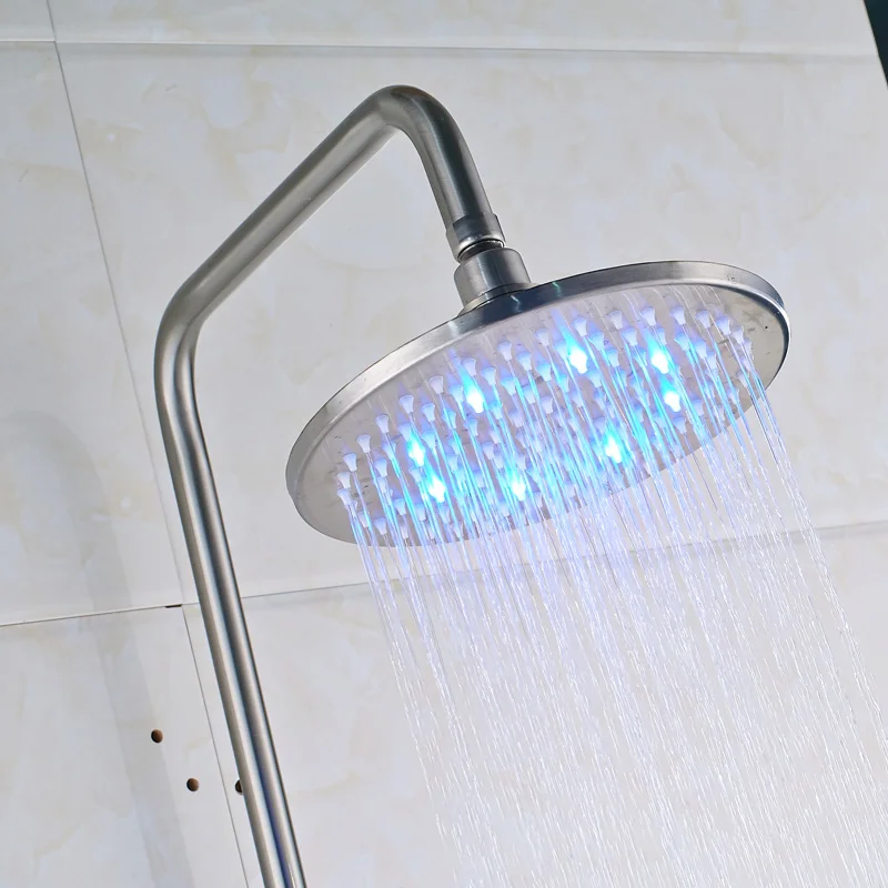 Набор для душа из матового никеля с дожсветильник кой настенный смеситель ванны