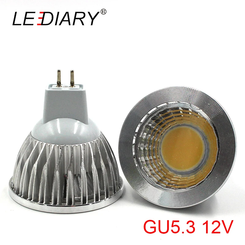 LEDIARY 10 шт. MR16 COB Светодиодная точечная лампа GU5.3 GU10 E27 12 В/100 240 В 220 3 Вт/5 Вт/7 Вт