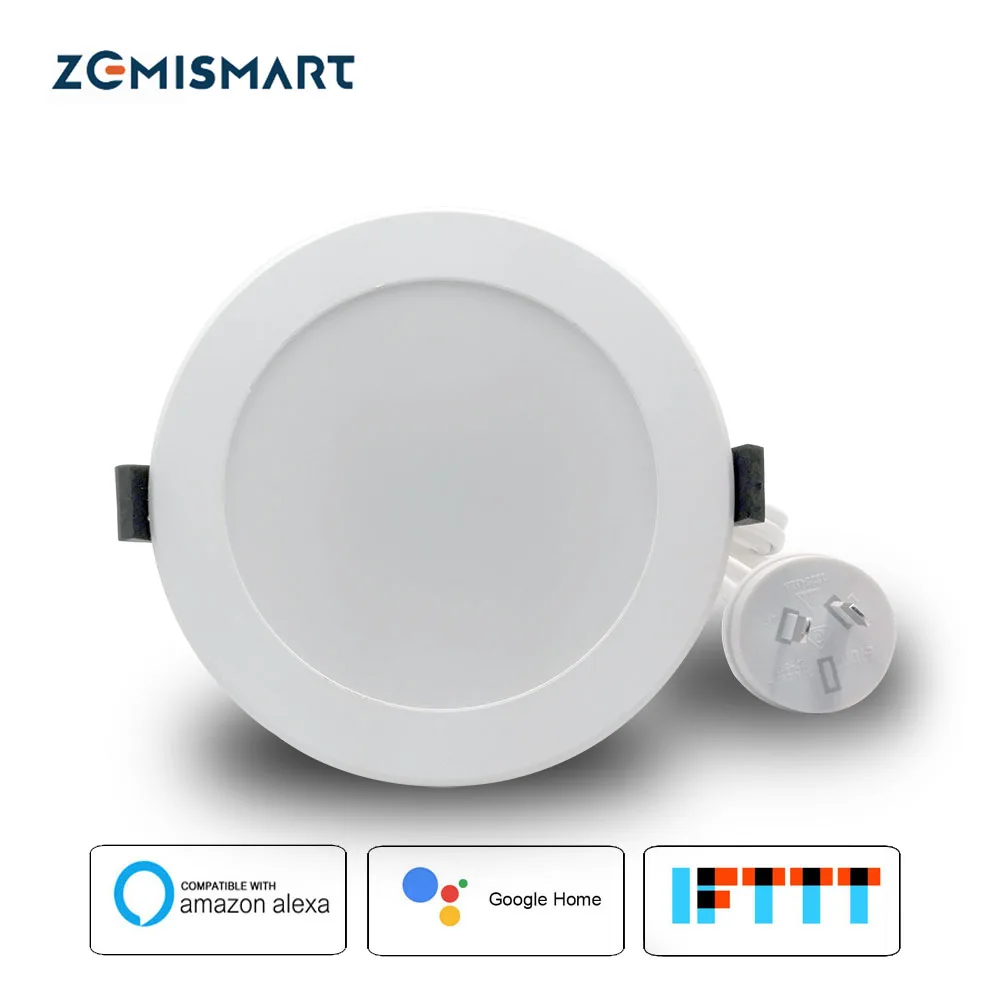 Zemismart AU Тип 4 дюймов WiFi потолочный светодиодный светильник RGBW 10 Вт Голосовое управление от Alexa Echo Google Home Assistant домашней автоматизации IFTTT