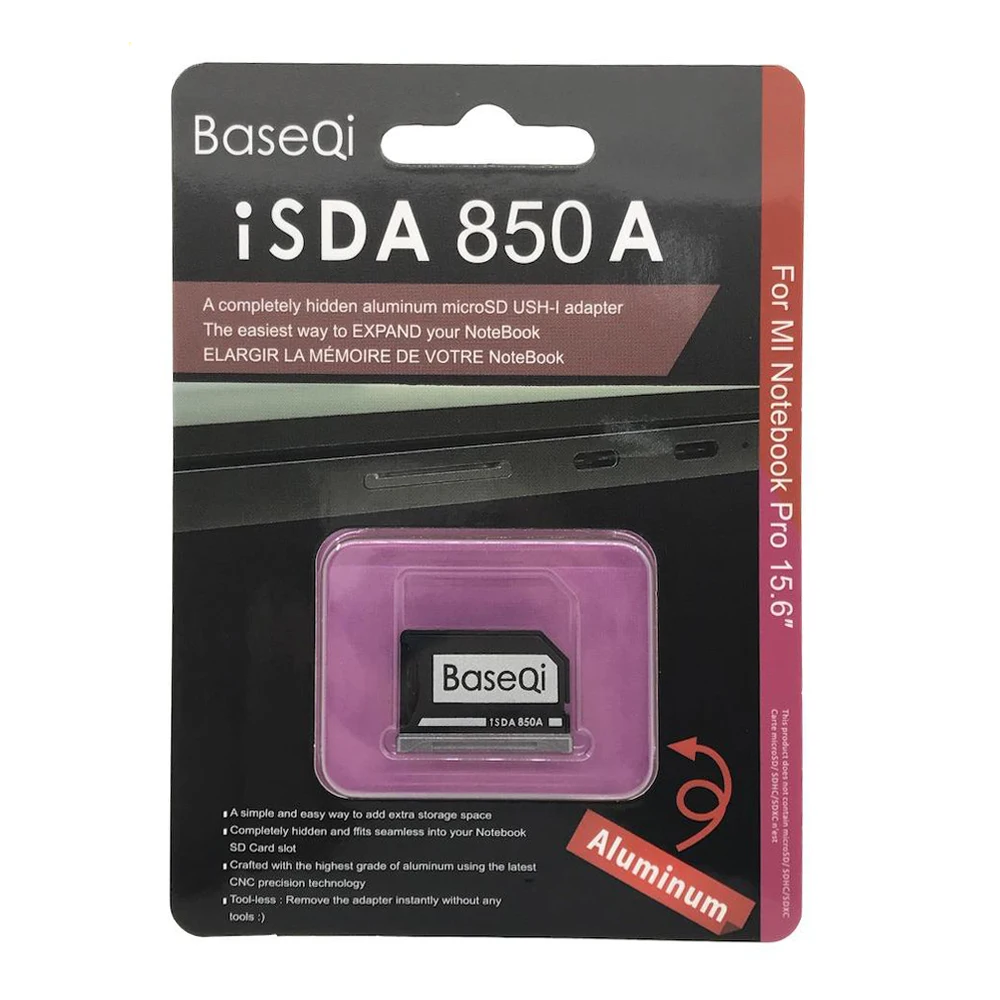 Оригинальный алюминиевый Minidrive BASEQI для Mi Pro 15 6 '' адаптер карт Microsd 850A XiaoMi