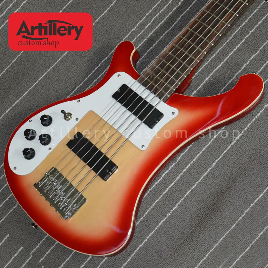Пользовательские rickenback 4001 бас гитара с левшей 6 струн RK ЭЛЕКТРИЧЕСКАЯ ГИТАРА Все