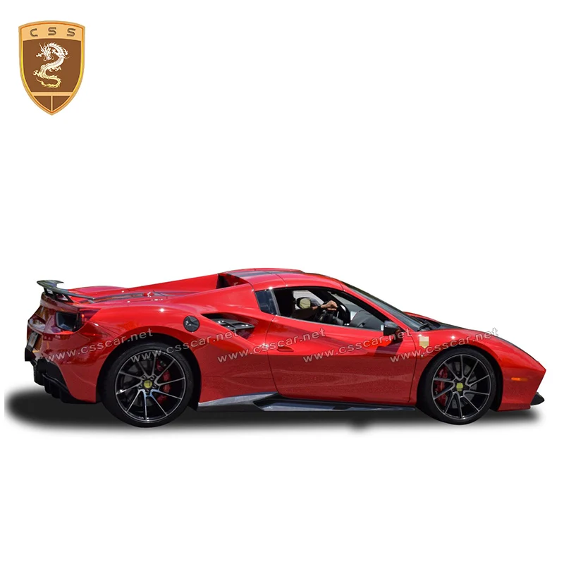 Большая Акция 100% углеродное волокно боковая юбка для Ferrari 488 автомобильный