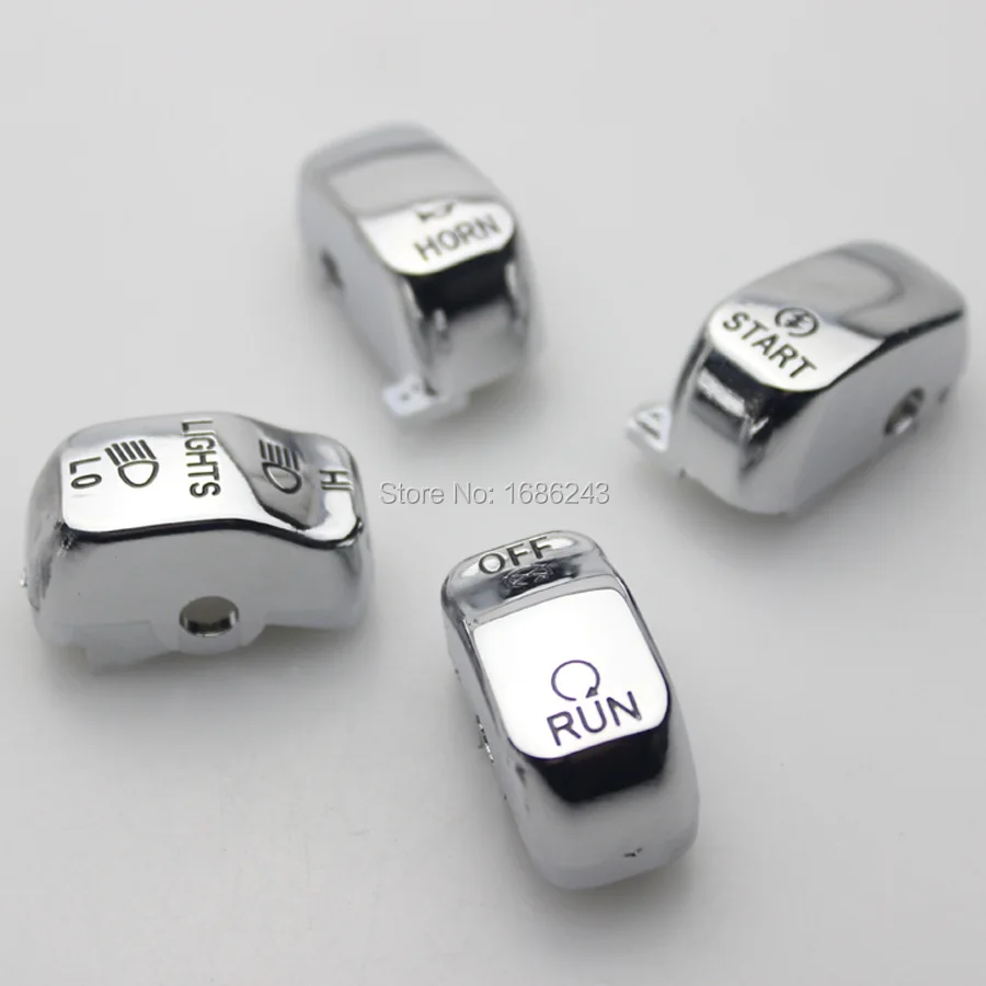 Набор хромированных резьбовых кнопок для переключателя управления вручную