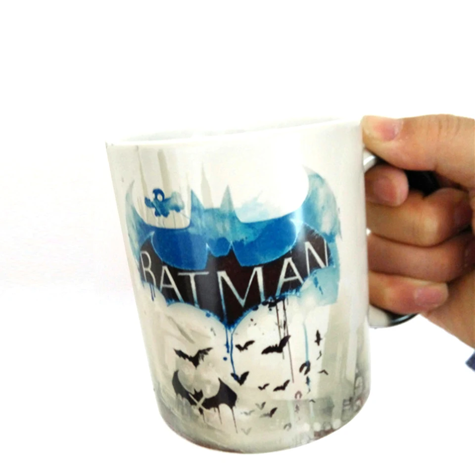 Transhome Batman Color Changing Mug Creative Ceramic Mug For Coffee Tea Milk Cup Batman Mug With Handgrip Funny Cups And Mugs