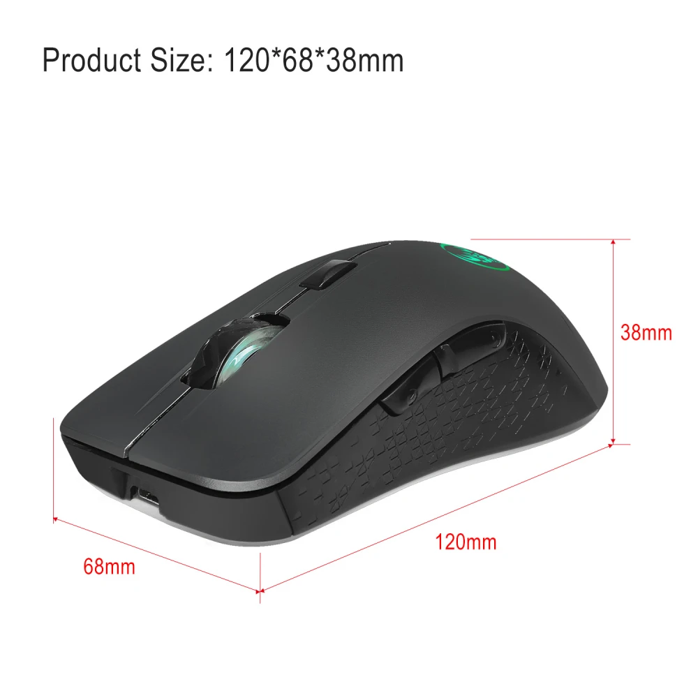 HXSJ M20 USB 2.4GHz Colorful Breathing Backlight 2400DPI Optical Computer Wireless Mouse Gamer for PC Laptop | Компьютеры и офис