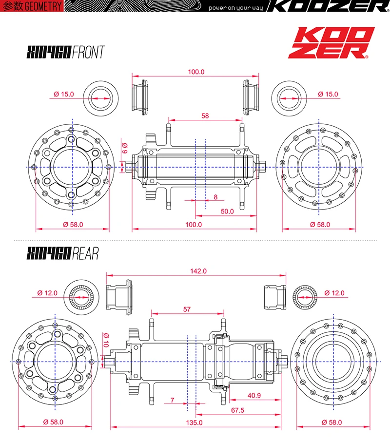 Koozer XM460 72 кликов квт. шпиндель с 4 подшипниками 6 собачки 32 Отверстия Mtb ЧПУ дисковый тормоз для горного велосипеда задние ступицы 8/9/10/11S XD Кассетный корпус