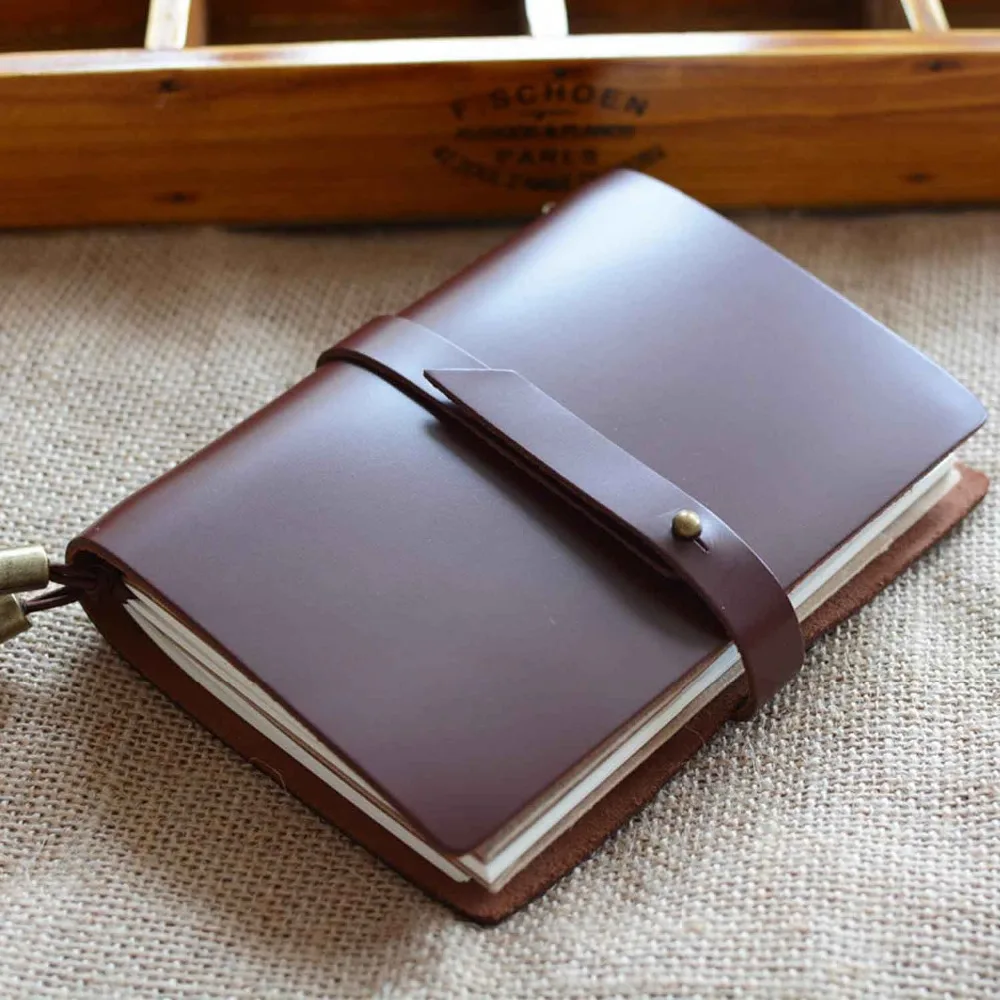 Записная книжка из натуральной кожи для путешествий многоразовый винтажный