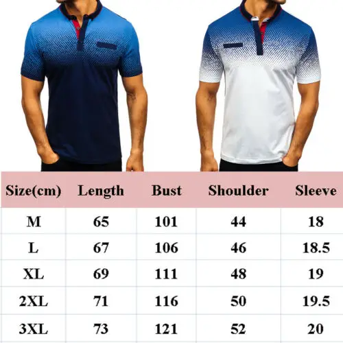Мужская рубашка с отложным воротником градиентный цвет коротким рукавом