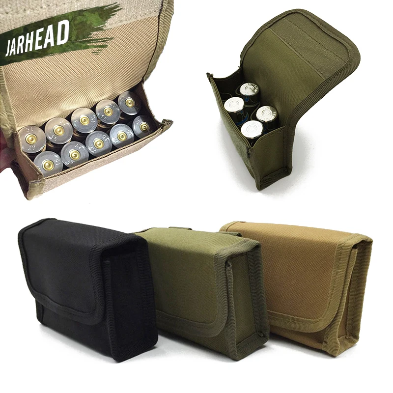 

10 Rounds Bullet Pouch Military Hunting Molle Ammo Carrier Pouches Outdoor Tactical Mini Shotgun Rifle Accessory Bag,2 piece/lot