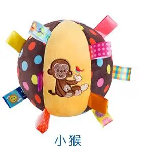 Monkey 1 шт., детская погремушка с героями мультфильмов, игрушки, детские плюшевые игрушки, красочные мягкие погремушки, мобильное кольцо, колокольчик - Цвет: Monkey