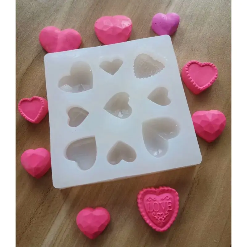 

Heart Shape Pendant Resin Silicone Mold Jewelry Making Soap Wax Candle Molds
