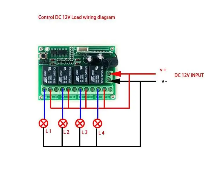 433 м DC12V 4CH RF Беспроводная система дистанционного управления teleswitch передатчик