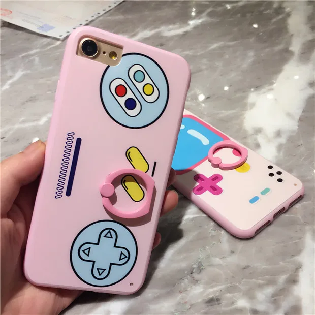 Новый Для iPhone 7 6 s plus смазливая розовый отдыха машины кольцо держатель дизайн