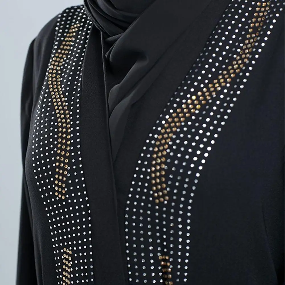 DSstyles мусульманские abaya женские кардиганы с v-образным вырезом горячее