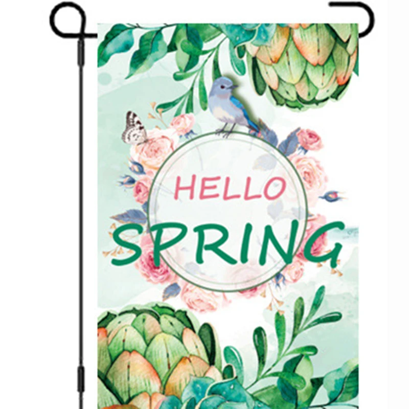 Новый весенний сад флаг декоративные открытый и закрытый флаги 100% полиэстер