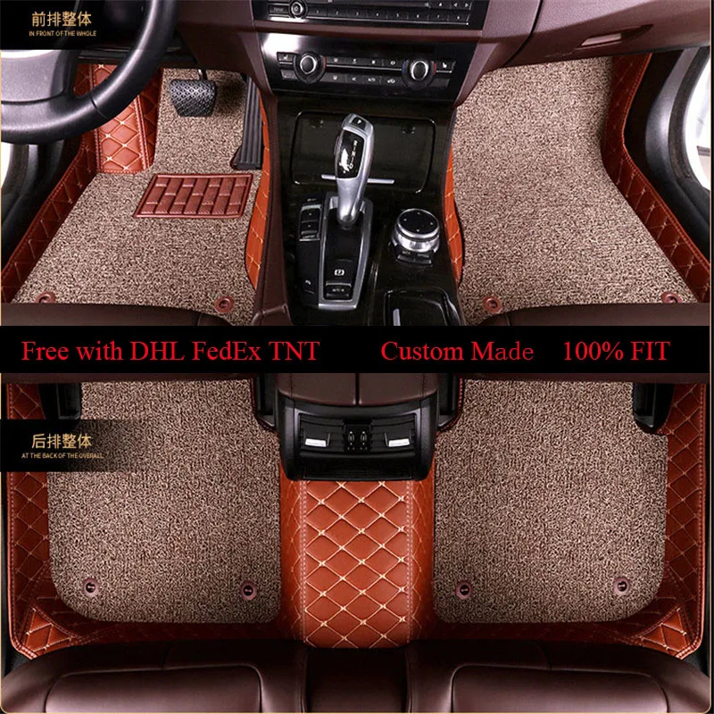 OLPAY Leathe автомобильный напольный коврик для Cadillac SRX SLS ATSL CTS XTS CT6 ATS заказное