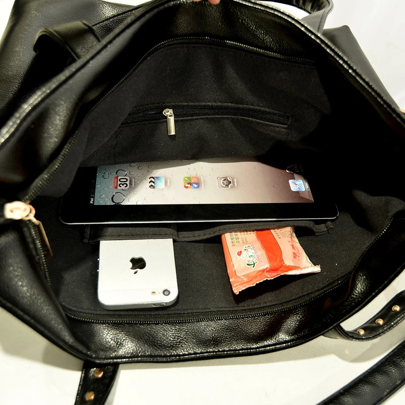 ICeinnight женская сумка через плечо из искусственной кожи черная белая