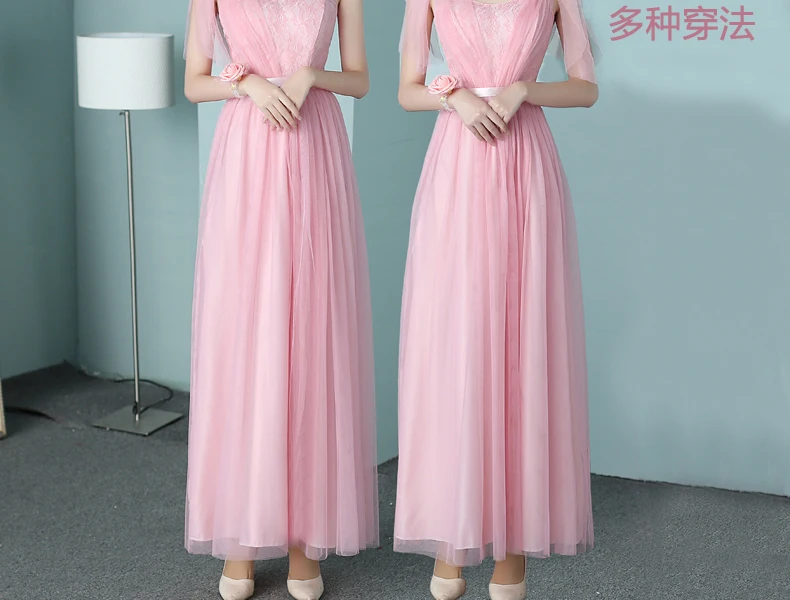 Vestido Longo розовое платье подружки невесты Новое Элегантное платье трапециевидной формы с v-образным вырезом серое длинное платье для свадебной вечеринки