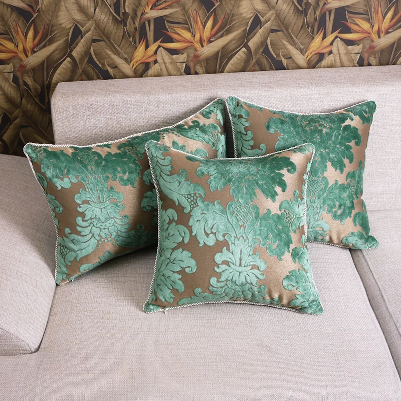 Прямая поставка роскошное флокированное бархатное покрытие для подушки