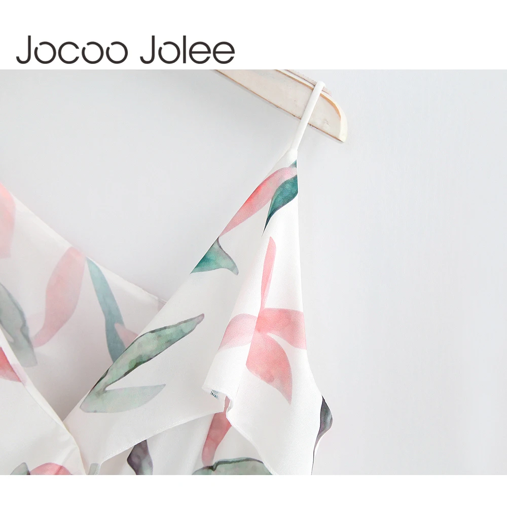 Платье Jocoo Jolee женское с V-образным вырезом пикантное пляжное шифоновое оборками